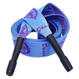 Leaves Printed Jacquard Drawstring Flat Decorative Replacement Drawstring Cord for Sweatpants Shorts Hoodies,Sky Blue Purple