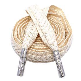 Cotton Braided Drawstring Flat Decorative Replacement Drawstring for Hoodies Sweatpants Shorts,Beige