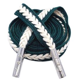 Two-tone Cotton Braided Drawstring Hoodies Sweatpants Shorts Decorative Replacement Drawstring,Dark Green Beige