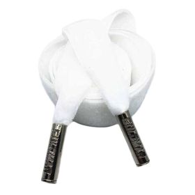 Single-Sided Velvet Flat Drawstring Decorative Replacement Drawstring for Hoodies Sweatpants Shorts,White