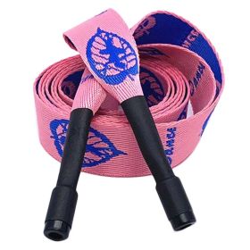 Flat Drawstring Leaves Printed Jacquard Decorative Replacement Drawstring Cord for Sweatpants Shorts Hoodies,Pink Blue