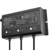 Marine Battery Charger, 3-Bank, 5A 12V Onboard Boat Charger, IP68 Waterproof Smart On-Board Battery Charger, for Lithium-Ion (LiFePO4), NCM