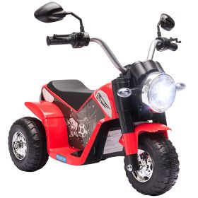 Kids Electric Motorcycle 6V Battery Powered Ride-On Dirt Bike with Horn Headlights Realistic Sounds Red for 18 - 36 Months