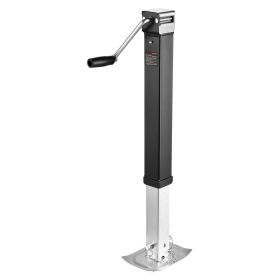Trailer Jack, 8000 lbs Dynamic Load Capacity, Weld-on Pipe-Mount Swivel Trailer Jack with Ergonomic Handle, 15-inch Vertical Travel, Suitable for RV
