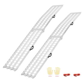 Aluminum Ramps, 2000 lbs, 2Pcs Heavy-duty Ramps with Wider Ramp Surface, Universal Stable Loading Ramp with Handles, Fit for ATV, UTV, Motorcycle