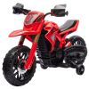6V Kids Motorcycle with Training Wheels, Horn & Start Sound, for 3-8 Years, Red