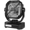 10400mAh Solar fan, Camping Fan with Solar Panel & LED Lantern, 7W 8 Inch Portable Rechargeable Battery Powered for Outside