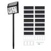 Solar Address Sign, 3 Colors House Numbers for Outsides, Waterproof Illuminated LED Address Plaques with Stakes