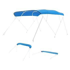 4 Bow Boat Bimini Tops, 600D Polyester Canopy, Waterproof & Sun Protection Boat Awning Canopy with Storage Bag, Bimini Top Replacement