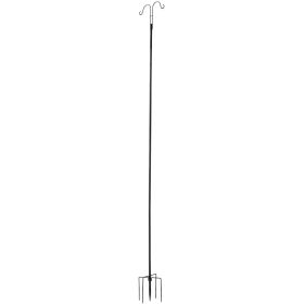 Double Shepherds Hooks for Outdoor, 8 Pack 108 Inch Heavy Duty Bird Feeder Pole, 3/4 Inch Thick Garden Hooks for Hanging Hummingbird Feeder