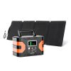 150W Portable Power Station&60W Solar Panel;  FlashFish 45000mAh Solar Generator with 60W 18V ETFE Portable Solar Panel;  Flashfish Foldable Solar Cha