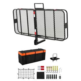 70" x 30" x 6", Hitch Cargo Carrier, 500 lbs Capacity Hitch Cargo Carrier with Ratchet Straps & Cargo Bag