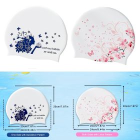 2pcs Silicone Swim Cap for Women Men, High Elasticity Comfortable Non-Slip Swimming Cap for Girls & Boys