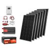 1200W 24V Complete Solar Power Kit, 6*200W Monocrystalline Panels + 25.6V 300Ah LiFePO4 Battery + 60A MPPT Charge Controller + 3KW Power Inverter
