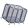 Pool Storage Bin, 48 x 33 x 39 in, Rolling Pool Float Storage Organizer with Casters, Durable Plastic Frame, Poolside Toys Noodles Holder