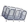 Pool Storage Bin, 62.6 x 32 x 36 in, Rolling Pool Float Storage Organizer with Side Pockets & Casters, Durable Plastic Frame