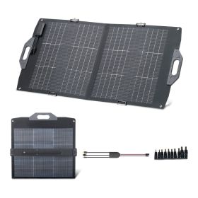 100W Bifacial Solar Panel, 16BB N-Type Foldable Monocrystalline Solar Panel Charger 24% Efficiency, Portable with MC4 Output, USB-A (QC3.0)