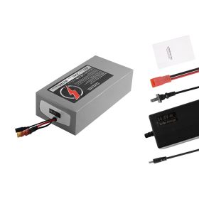 48V Electric Scooter Battery, 20Ah, Ebike Lithium Battery Pack with 30A BMS, Charger, T-Plug Expansion Cable, 500+ Cycles
