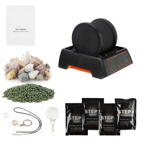 Rock Tumbler, 1 lb Rock Polishing Machine, Rocks Tumbling Kit with 4-Speed Adjustment, 1–9 Day Timer