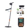 Waterproof Metal Detector, 12", Professional High Accuracy Gold Detector for Adults, with Display, Wireless Headphones, 7 Modes, Adjustable Length