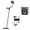 Metal Detector for Adults, 10", Professional High Accuracy Gold Detector, IP68 Waterproof Search Coil with Display, Headphones, 5 Modes