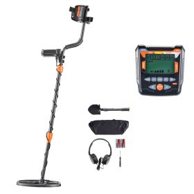 Metal Detector for Adults, 10", Professional High Accuracy Gold Detector, IP68 Waterproof Search Coil with Display, Headphones, 5 Modes
