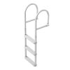Removable Dock Ladder, 3 Steps, Aluminum Alloy Pontoon Boat Swim Ladder, with Non-Slip Wide PP Steps, 500 lbs Weight Capacity, Quick Release Design