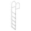 Removable Dock Ladder, 5 Steps, Aluminum Alloy Pontoon Boat Swim Ladder, with Non-Slip Wide PP Steps, 500 lbs Weight Capacity, Quick Release Design