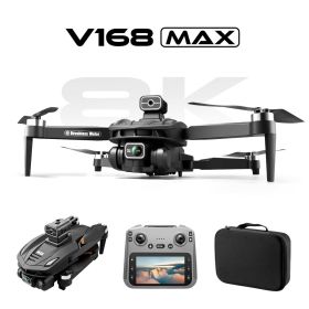 V168 Drone | Front-mounted 8K HD PTZ Camera, 4.5-inch Screen Remote Control, Brushless Motors, GPS Return-to-home, Gesture Control, 360° Roll