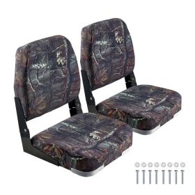 Boat Seat, Low Backrest, Folding Fishing Boat Seat with Thickened Sponge Cushion & PU Polyester Fabric, Strong PP Frame, Flip Up Boat Seat for Boats
