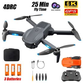 F12 Grey RC Drone GPS 5G WIFI 6K HD Wide Angle Dual Camera Smart Follow Quadcopter,Professional drones/adult drones, for beginners