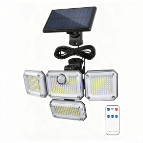 Solar Outdoor Lights with Motion Sensor, 333 LEDs Wide Angle Solar Lights,3 Modes Solar Lights 270°,Daylight White Remote Control