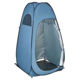 Pop up Shower Tent, Instant Portable Privacy Tent Changing Room with Ground Stakes, Ropes, and Carry Bag, 190T Polyester with Silver Coating