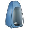 Pop up Shower Tent, Instant Portable Privacy Tent Changing Room with Hanging Bag, Ground Stakes, Ropes, Carry Bag, 190T Polyester with Silver Coating
