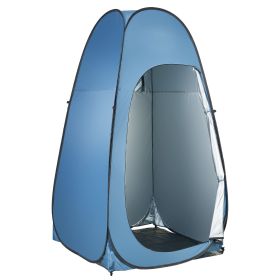 Pop up Shower Tent, Instant Portable Privacy Tent Changing Room with Hanging Bag, Ground Stakes, Ropes, Carry Bag, 190T Polyester with Silver Coating