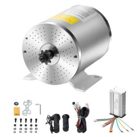 1800W Electric Brushless DC Motor Kit - 48V 4500rpm Motor with Upgraded Speed Controller, Throttle Grip Kit for Go Karts E-Bike Motorcycle Scooter