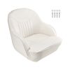 Boat Seat, Low Backrest, Boat Seat Captain Bucket Seat with Thickened Sponge Cushion & Waterproof PVC Leather, Ergonomic Design