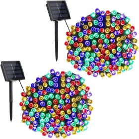 Solar Christmas Lights Outdoor, 2 Packs Total 144ft 400 LED Solar String Lights with 8 Mode, Outdoor Christmas String Light for Garden, Patio, Fence