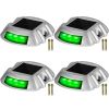 Driveway Lights, 4-Pack Solar Driveway Lights with Switch Button, Solar Deck Lights Waterproof