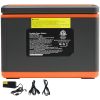 Portable Power Station, 296Wh, Backup Lithium-ion Battery Solar Powered Generator, 300W(Peak Power 600W) Pure Sine Wave AC Outlet, USB QC3.0 LED Light