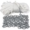 Anchor Rode and Chain, 15' x 5/16" Boat Anchor Chain, 1/2" x 200' Nylon Rope, 2.2T Chain Tension Galvanized Steel Chain