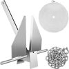 Boat Anchor Kit 8.5 lb Fluke Style Anchor, Hot Dipped Galvanized Steel Fluke Anchor, Marine Anchor with Anchor, Rope, Shackles