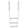 Dock Ladder, Removable 3 Steps, 500 lbs Load Capacity, Aluminum Alloy Pontoon Boat Ladder with 3.1'' Wide Step & Nonslip Rubber Mat