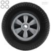 Solid PU Run-Flat Tire Wheel, 10", 2-Pack, 180 lbs Dynamic Load, 220 lbs Static Load, Flat Free Tubeless Tires and Wheels for Hand Truck, Utility Cart