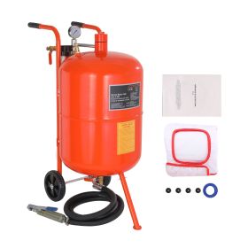20 Gallon Sand Blaster, 60-110 PSI High Pressure Sandblaster, Portable Abrasive Blasting Tank