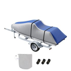 Jet Ski Cover, 126"-135" Trailerable Waterproof PWC Cover, Heavy-duty 600D Marine Grade PU Oxford Fabric, UV Resistant Seadoo Cover with Buckle Straps