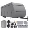 Travel Trailer Cover, 18-20 ft RV Cover, 4-Layer Non-Woven Fabric Camper Cover, Waterproof, Windproof and Rip-Stop Class A RV Cover, with Storage Bag