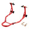 Motorcycle Rear Wheel Stand, 850 LBS Load Capacity Heavy Duty Rear Wheel Stand with U + L Fork Swingarm Spool, Adjustabe Motorcycle Lift Jack Stand