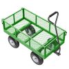 900 Lbs Steel Garden Cart on Wheels, Heavy Duty Pullable Garden Wagon Yard Cart