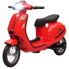 24V Kids Motorcycle with 3-Speed, Electric Motorcycle with Rear Suspension and LED Lights for 8-12 Years Old, Red
